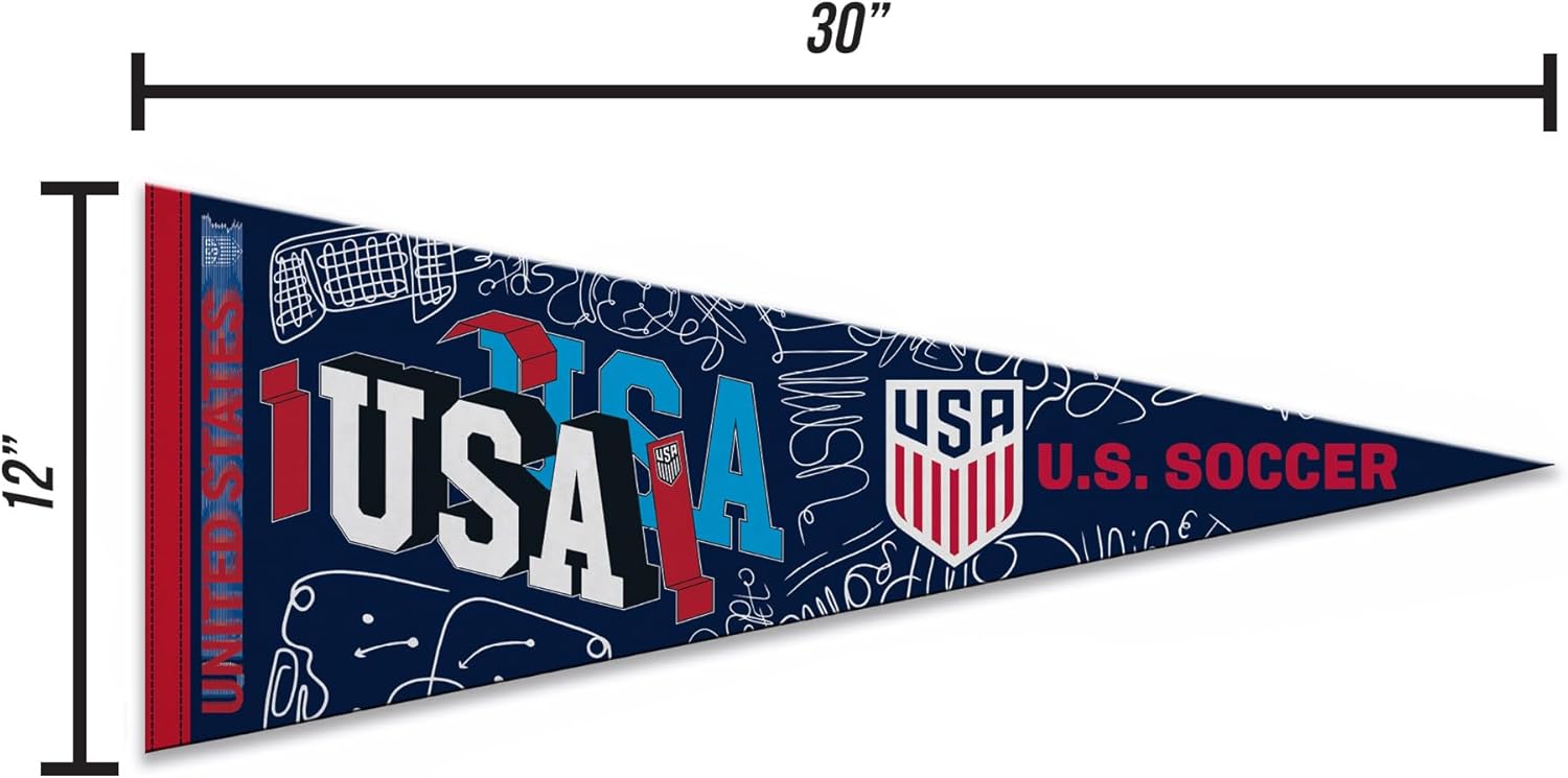 Rico Industries US Soccer 12" x 30" Felt Wall Décor Pennant - Great for Home/Bed Room/Man Cave Décor - Image 5