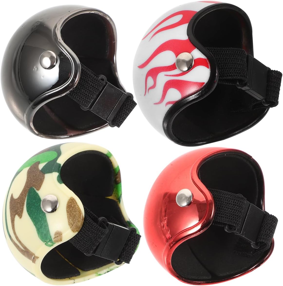 4Pcs Hens Helmet Chicken Pet Safety Helmet Bird Hens Hat Headwear Adjustable Elastic Small Pet Hard Hat Costumes Accessories for Chicken Bird Parrot Parakeet