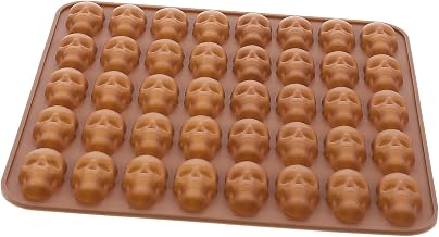 Abaodam 3 Peças De Molde De Caveira Antiaderente Bandeja De Cozimento Doces Morcego Moldes De Doces Cortador De Biscoitos Moldes De Silicone De Chocolate Caveira De Goma Modelador De