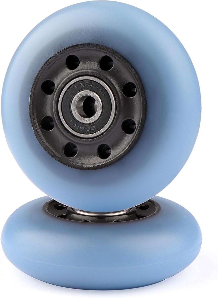 Ruedas de repuesto de PU de 76x24 mm, ruedas de tabla con ruedas 90A para Razor Ripstik RipRider 360 FlashRider PowerRider Ripsurf Waveboard (azul cielo)