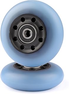 Ruedas de repuesto de PU de 76x24 mm, ruedas de tabla con ruedas 90A para Razor Ripstik RipRider 360 FlashRider PowerRider Ripsurf Waveboard (azul cielo)