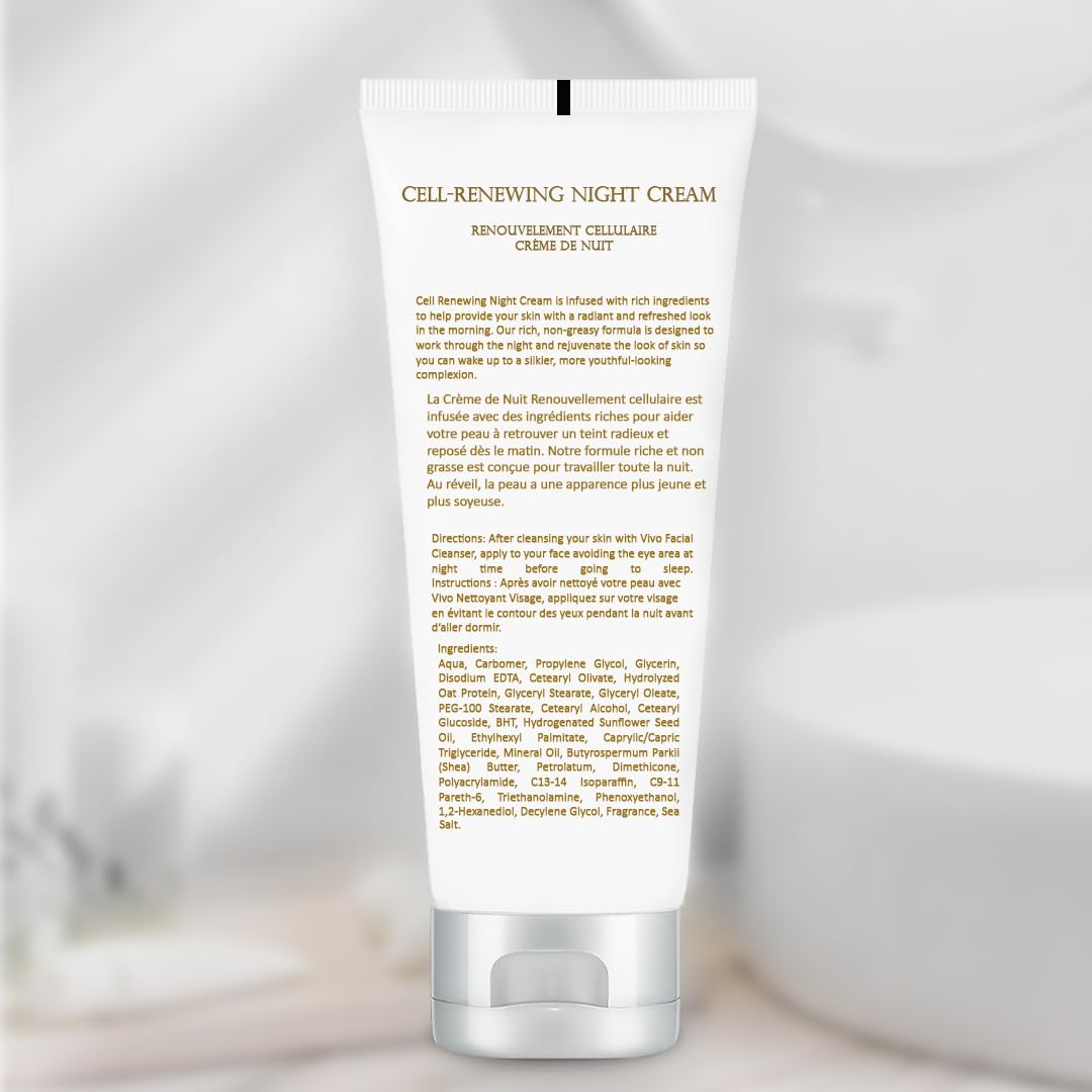 Vivo Per Lei Dead Sea Night Cream - Moisturizing Night Cream for Face - 3.52 Oz - Image 4