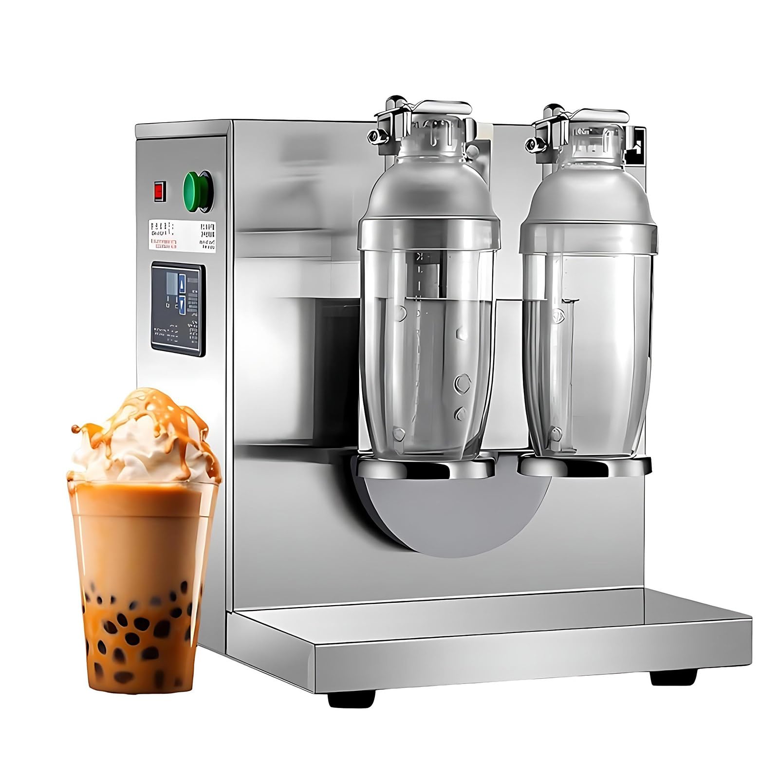 MIAOXIAOLONG 120W High-Torque Dual-Cup Milk Tea Shaker Machine – Automatically Shakes Bubble Tea, Juice & Smoothies for Boba Shops, Coffee Houses & Bars