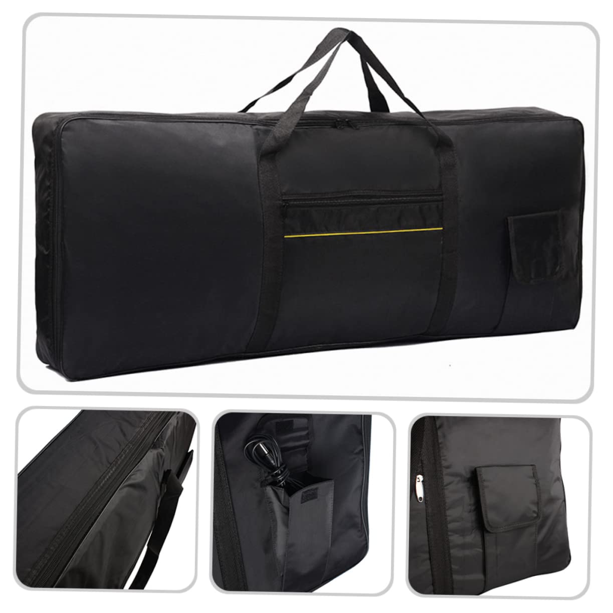 Borsa Custodia Nero 61 Tasti per Tastiera Elettronica Oxford Design Elegante Usabile come Borsa a Tracolla o Zaino