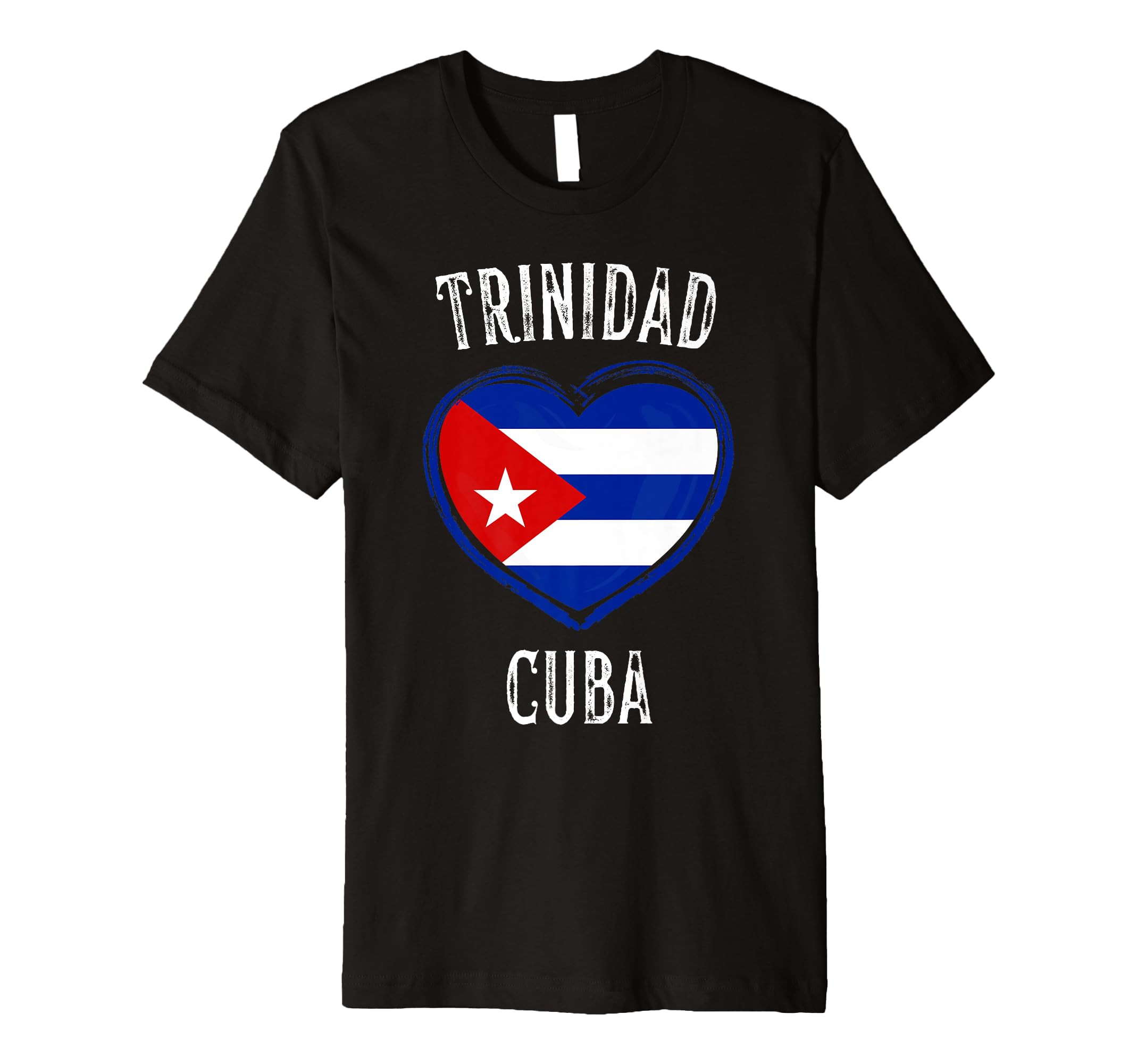 Cuba Flag Heart Trinidad City Premium T-Shirt