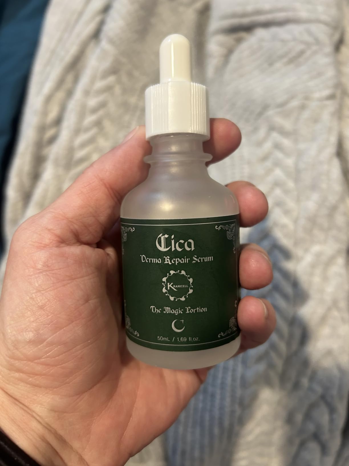 KRANICELL Cica Derma Repair Serum, Centella Asiatica Leaf Water 58%+Niacinamide 4%+ Beta-Glucan Serum, Korean Skin Care 1.69 fl. oz. Vegan skin for Hydrating, Skin Elasticity, Repair Damaged Skin