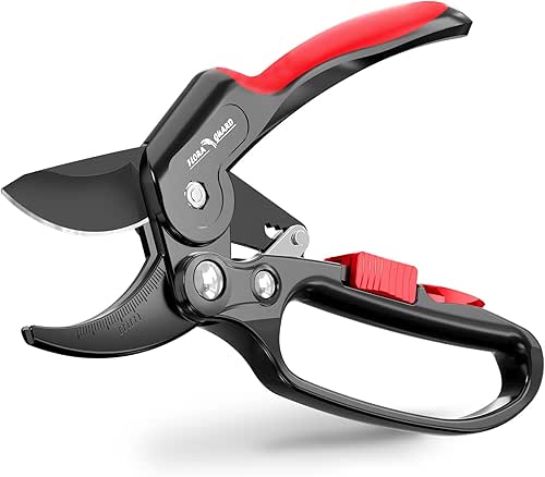 FLORA GUARD Ratchet Pruning Shears, Professional Garden Clippers, Increases Cutting