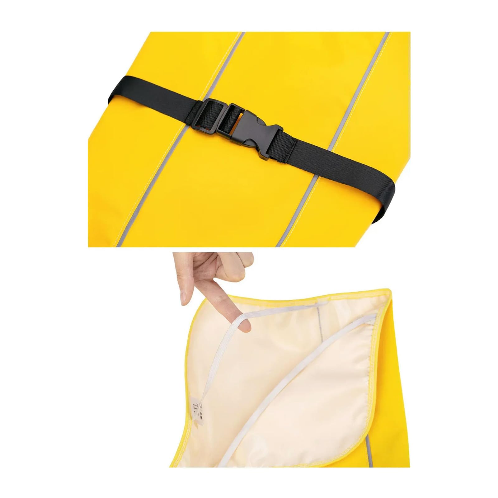 ImperméAble pour Chien Imperméable pour Chien Poncho De Pluie À Capuche Veste De Pluie Réfléchissante pour Chien Vêtements À Col Haut pour Chiens De Taille Moyenne Et Grande-noir-6xl