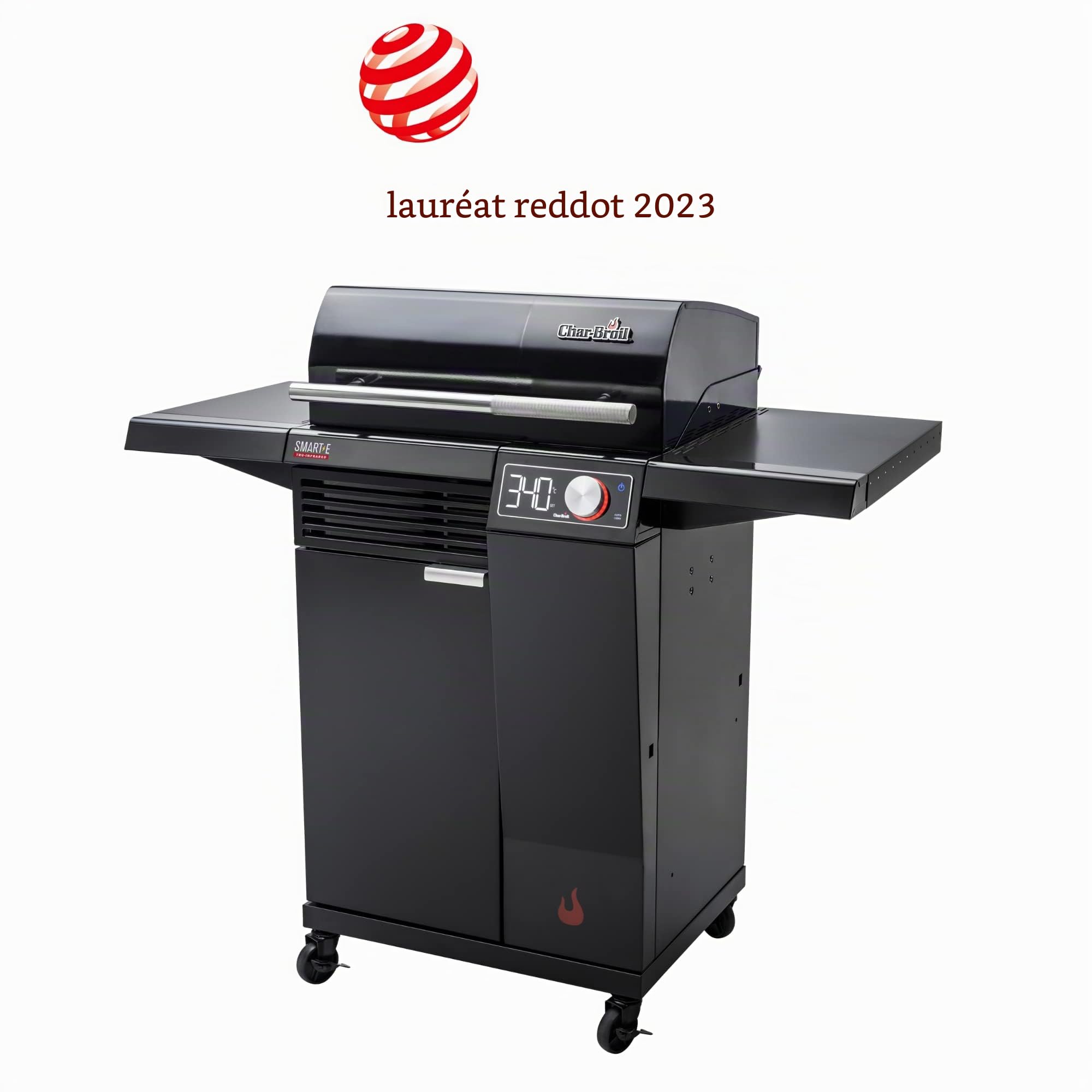 Char-Broil SMART-E Barbecue électrique - E-POWER jusqu’à 370 °C, Contrôle Précis de la Température, Fonction de Nettoyage