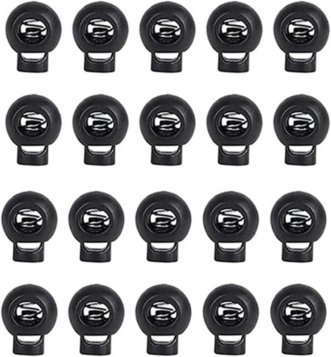 Spring Cord Lock 200Pcs Spring Toggle Stopper Lanyard String Cord Clip Shoelace Paracord Rope(Set A)