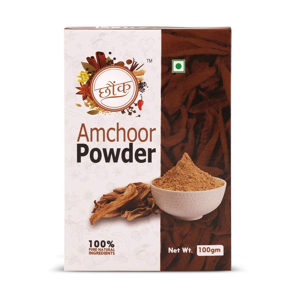 Chounk Natural Amchoor Powder Masala | Dry Mango Powder with No Added Flavors & No Preservatives | Aam Powder | Amchur Masala 400gm (100 gm X 4 pack)