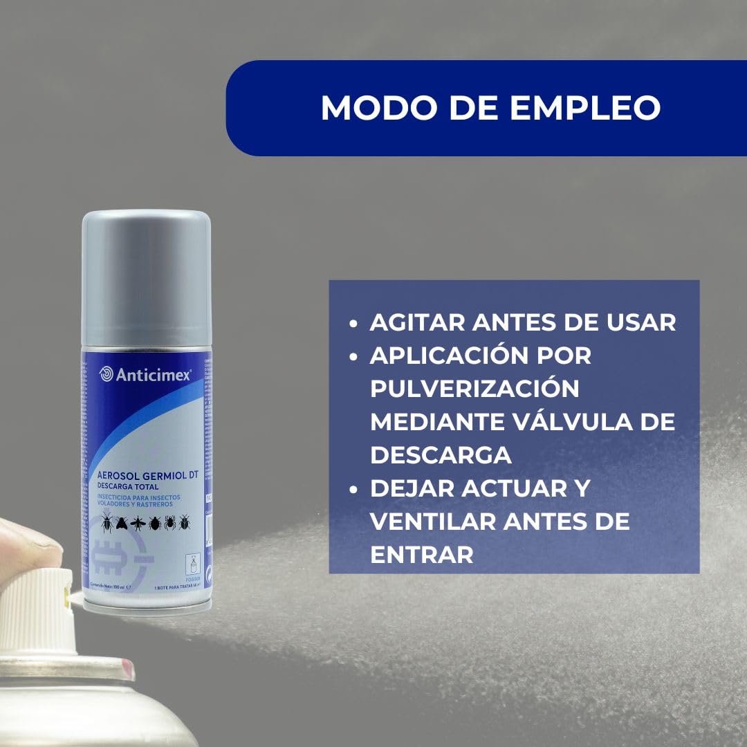 Anticimex | Pack CIPERGEN y GERMIOL | Insecticida Profesional Interior y Exterior | Concentrado con Cipermetrina y Bomba Descarga Total | Elimina Mosquitos, Cucarachas, Chinches y Más