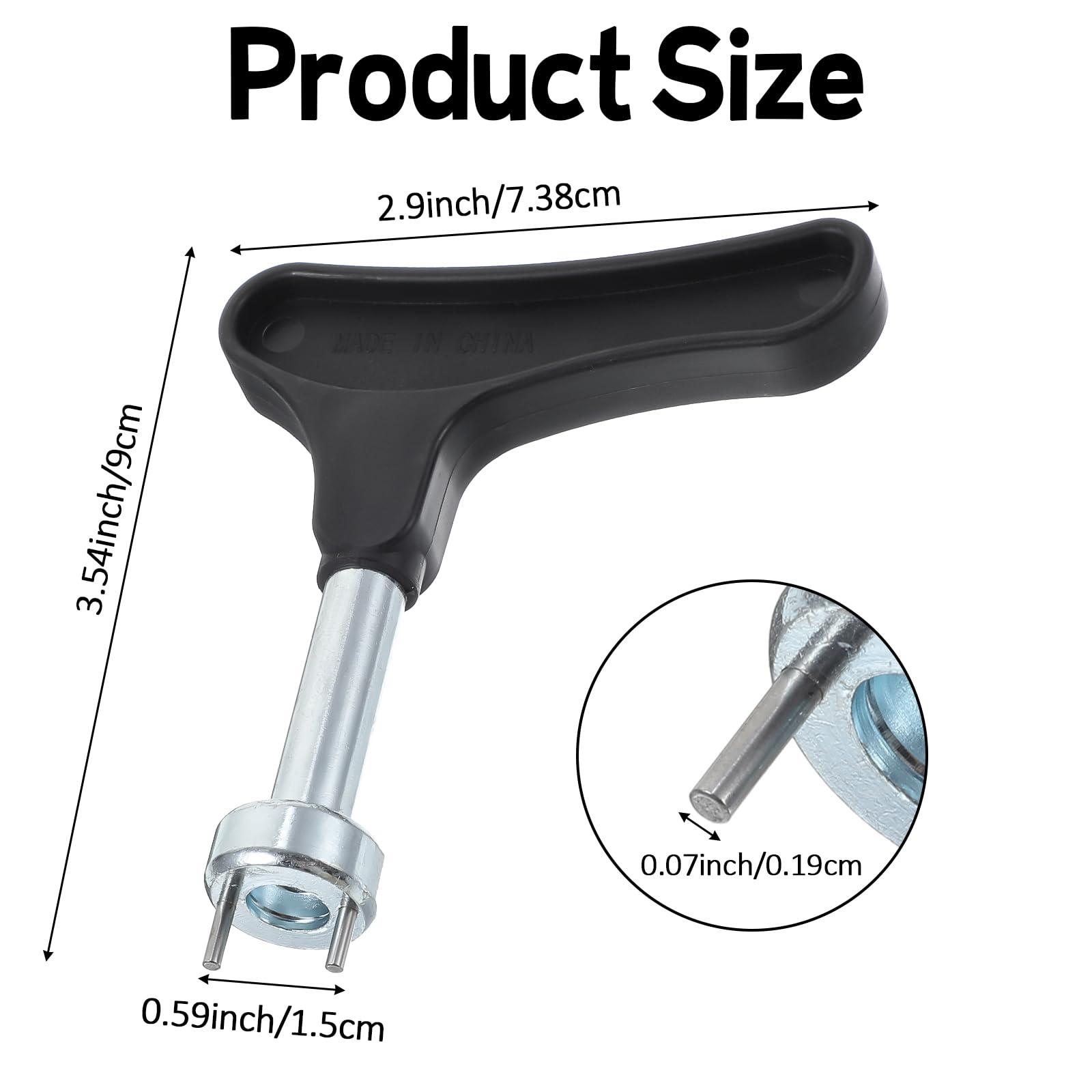 Teaaha Golf Shoe Spikes Wrench, Zinc Alloy Spike Removal Tool Universal Golf Spike Shoes Replacement Tool Wrench Adjustment Cleat Key for Easy Cleat Replacement