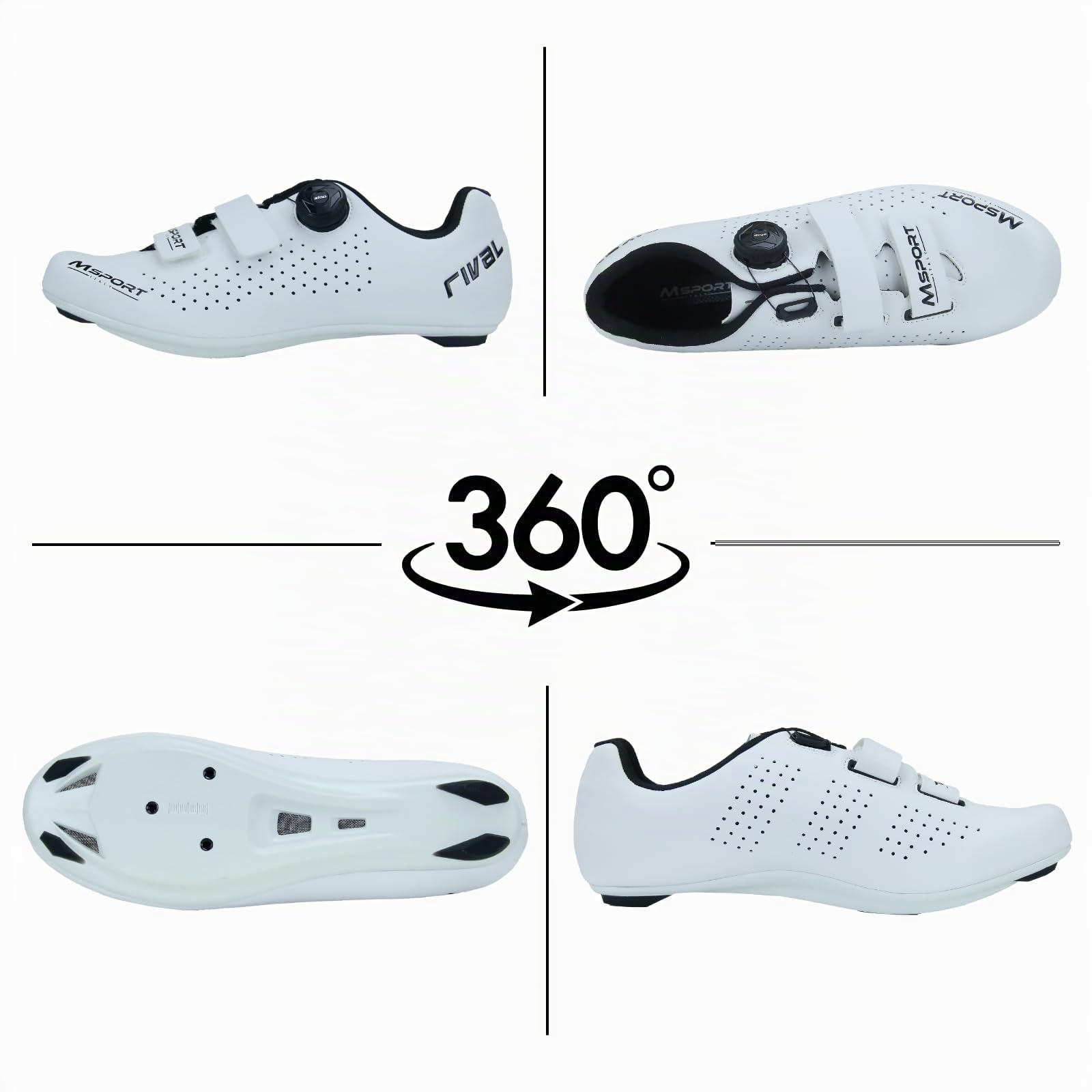 Zapatillas de Ciclismo Profesionales para Bicicleta de Carretera – Transpirables, para Spinning Hombre/Mujer - B02 41 EU