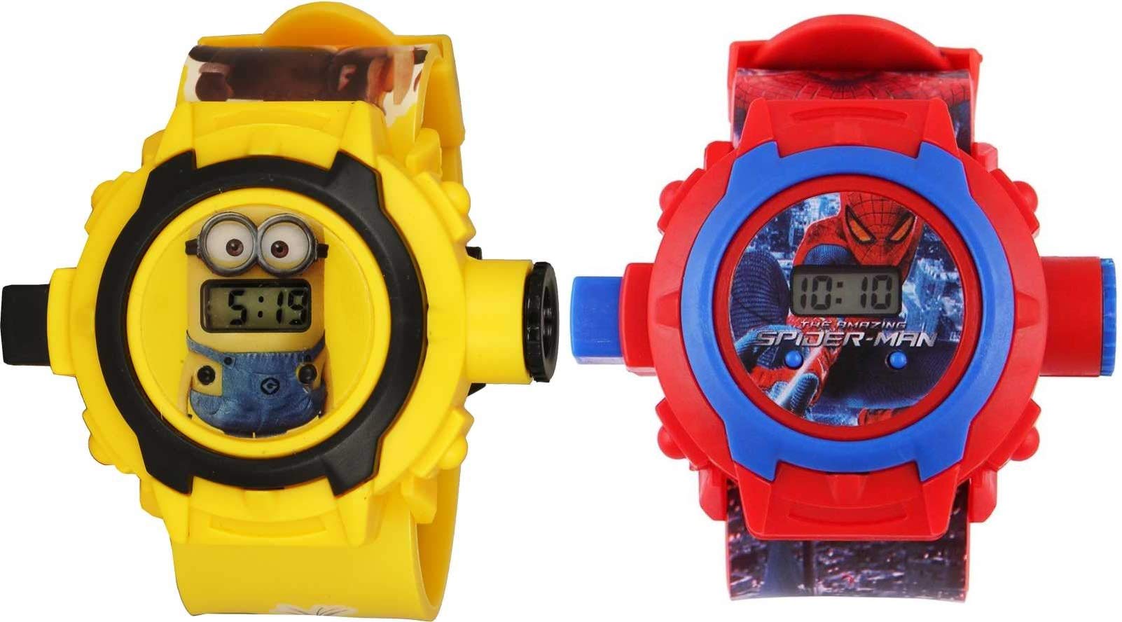 HILY Digital Unisex-Child Watch (Black Dial, Red & Yellow Colored Strap) (Pack of 2) (B07TBS14XC) Amazon Price History, Amazon Price Tracker