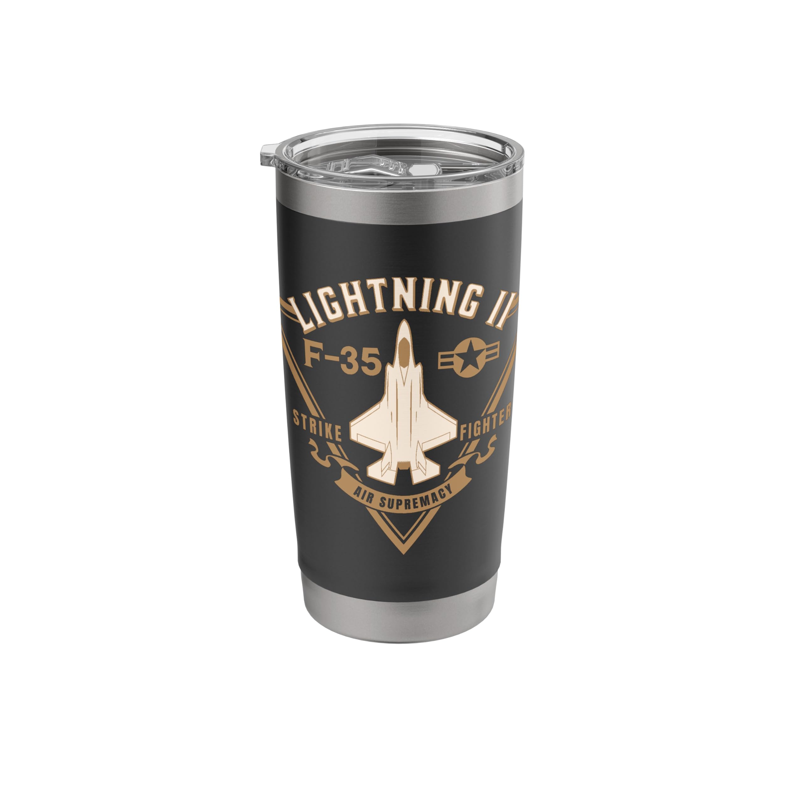 F 35 Jet Fighter Military Aircraft Design Stainless Steel Insulated Tumbler