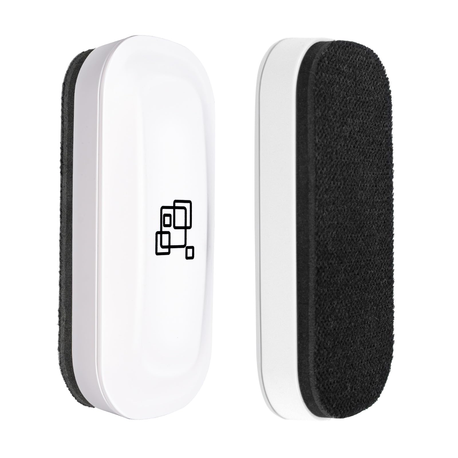 maxtek Whiteboard Eraser, Strong Magnetic White Board Eraser, Whiteboard Rubber Dry Wipe for Board (White, 2 PCS)