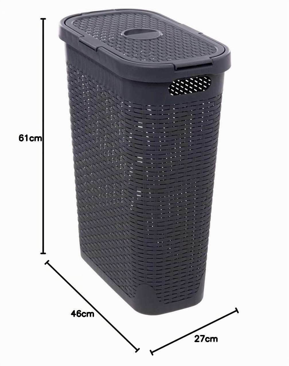 5 five simply smart Corb Slim 40 Liter Beton Rattan
