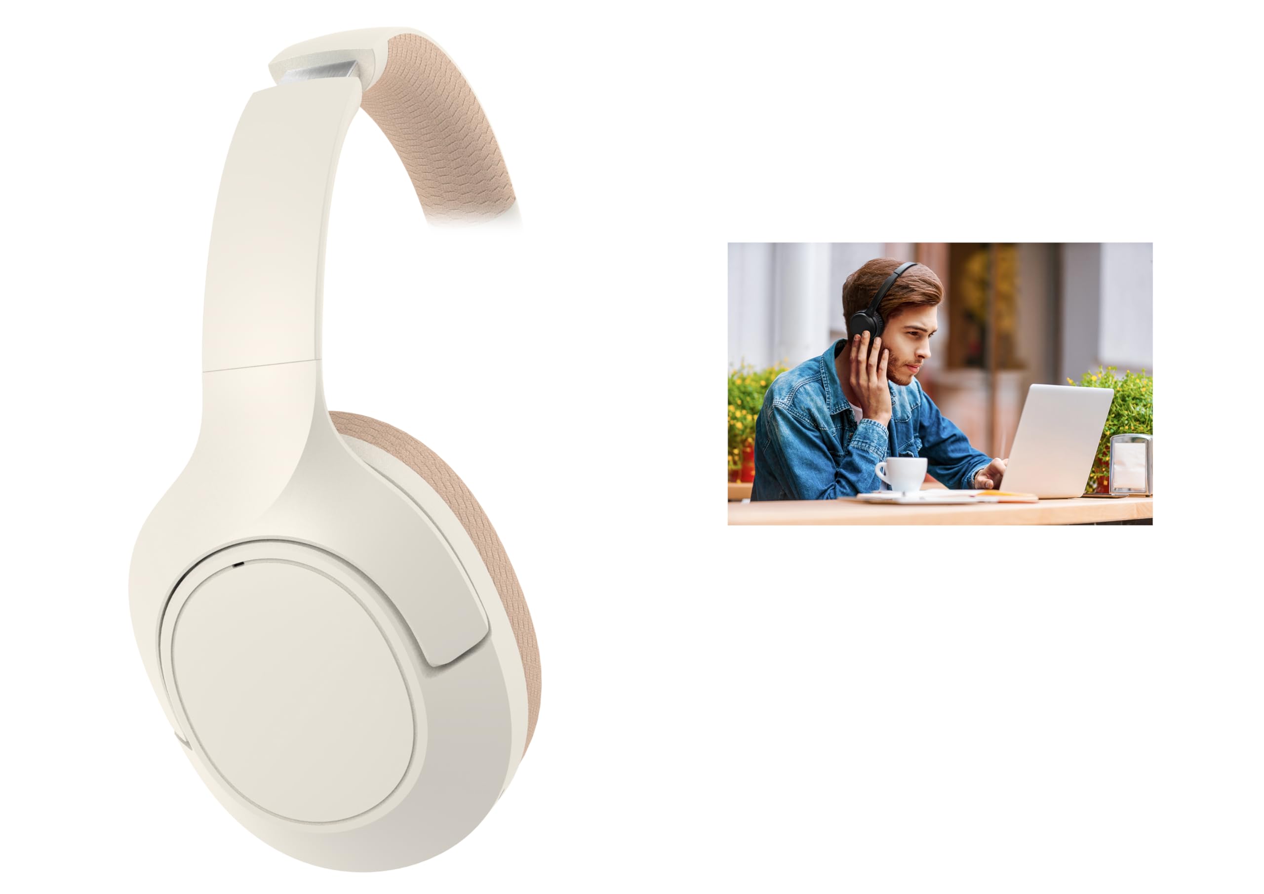 Philips Auriculares inalámbricos con micrófono | ANC Noise Cancelling Pro | Batería de 60 Horas | Comodidad Plegable y Ligera | Bajos dinámicos Trabajo | Viajes | Juegos y música