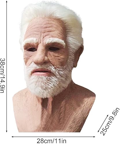 Miniatura 8 de ALXOY GHDLM - Máscara realista de látex para hombre calvo, máscara de látex realista para fiesta de Halloween, cosplay, fiesta de disfraces