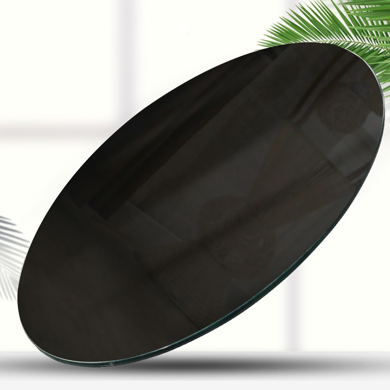 Amazon.com: FOUREA 32" Round Black Tempered Glass Table Top, 3/8" Thick ...