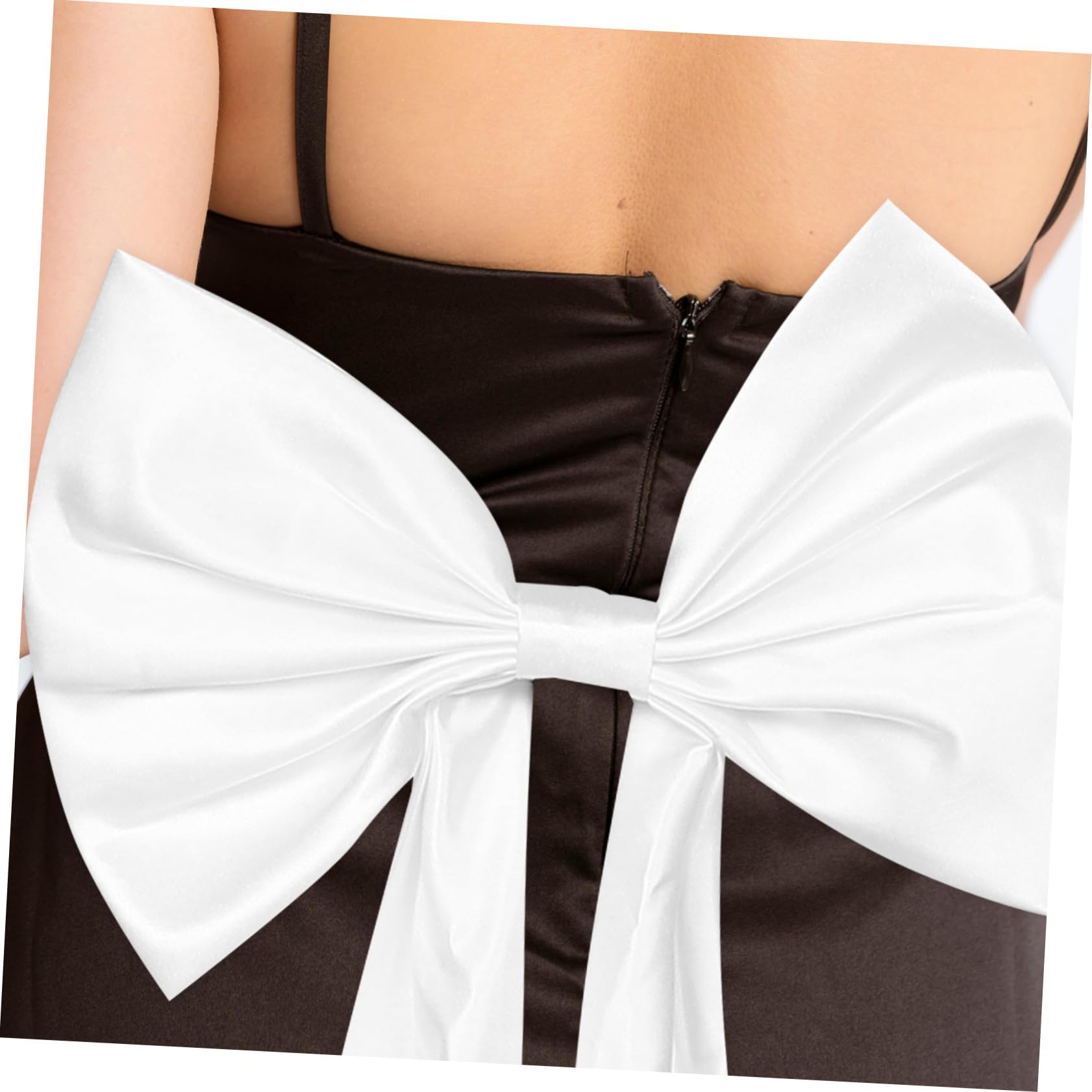 PACKOVE Braut Schleier Weißer Satinband Schleppenschleife mit Schleifenverzierung für Hochzeitskleider und Abendkleider Elegantes Brautaccessoire
