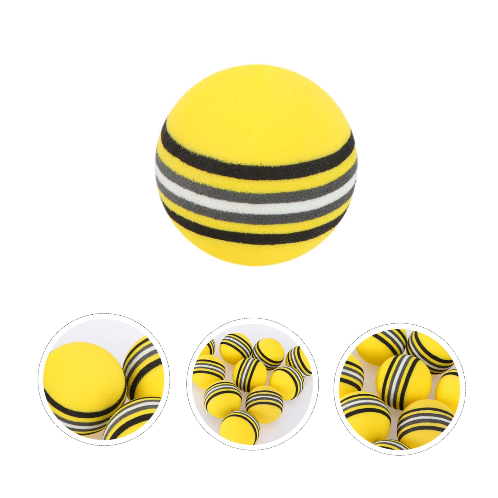 VANZACK 75piezas Bolas De Práctica De Golf Eva De Diseño De Arcoíris Brillante Seguro para Interiores y Exteriores Entrenamiento Sin Preocupaciones