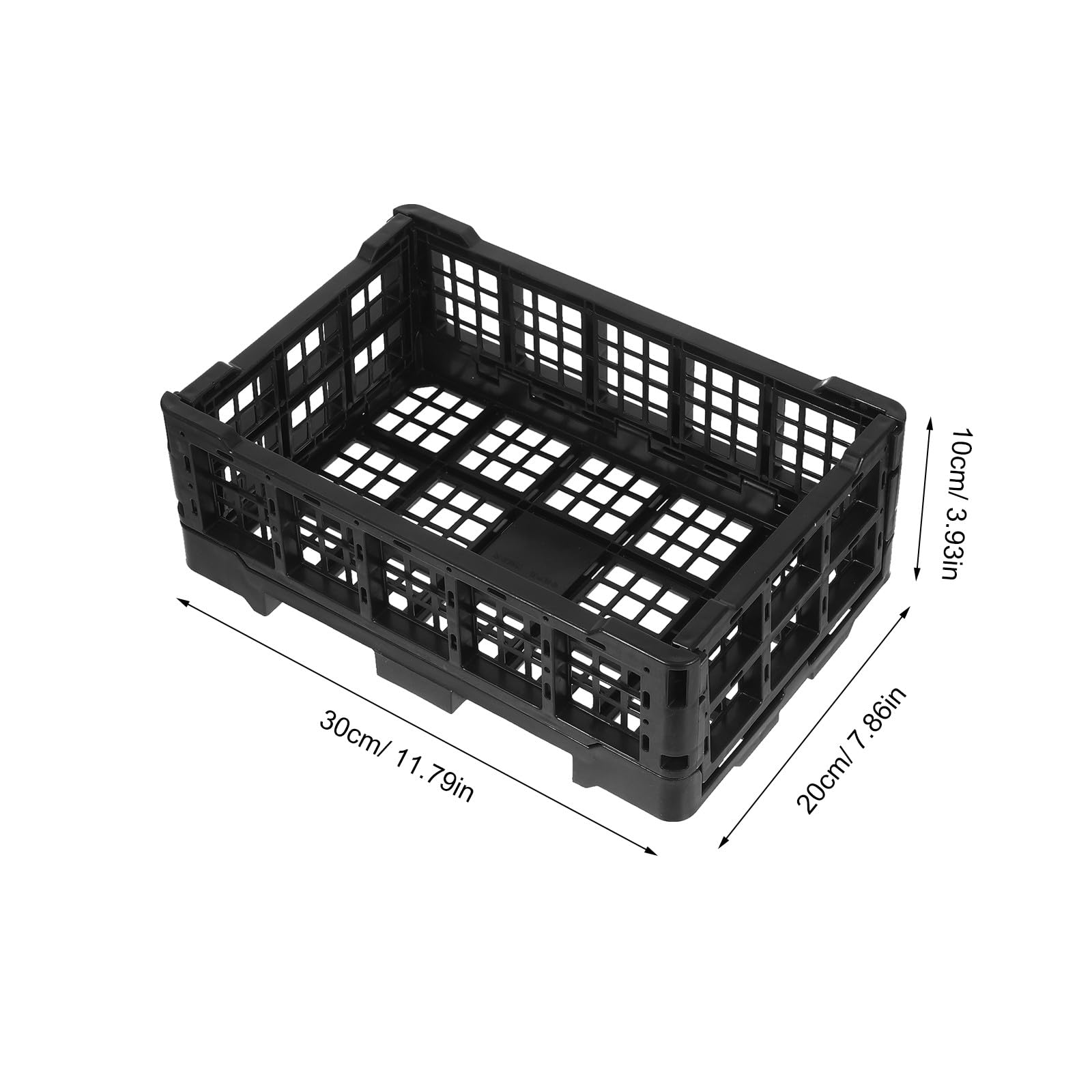 DOITOOL Caja de plástico plegable de 2 piezas: organizador portátil decorativo para ropa sucia en el armario. Cesta plegable funcional debajo de la cama. Solución de almacenamiento.