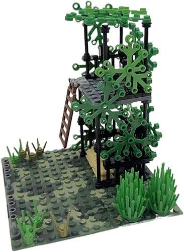 Miniatura 5 de Lemess - Juego de construcción de torre de vigilancia militar, bloques de construcción militares, base militar WW2, juego de bloques de construcción