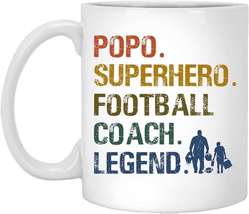 Taza Popo de entrenador de fútbol – Taza Popo Legend – Manager de fútbol – Taza de café para el día del padre – Taza de fútbol – Taza Popo – Regalo