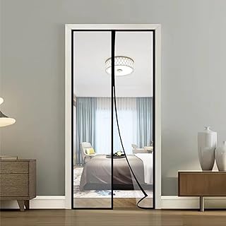 Sponsored Ad - Transparent Insulated Door Curtain, Magnetic Thermal Door Cover Screen Door Self-Closing Privacy Door Scree...