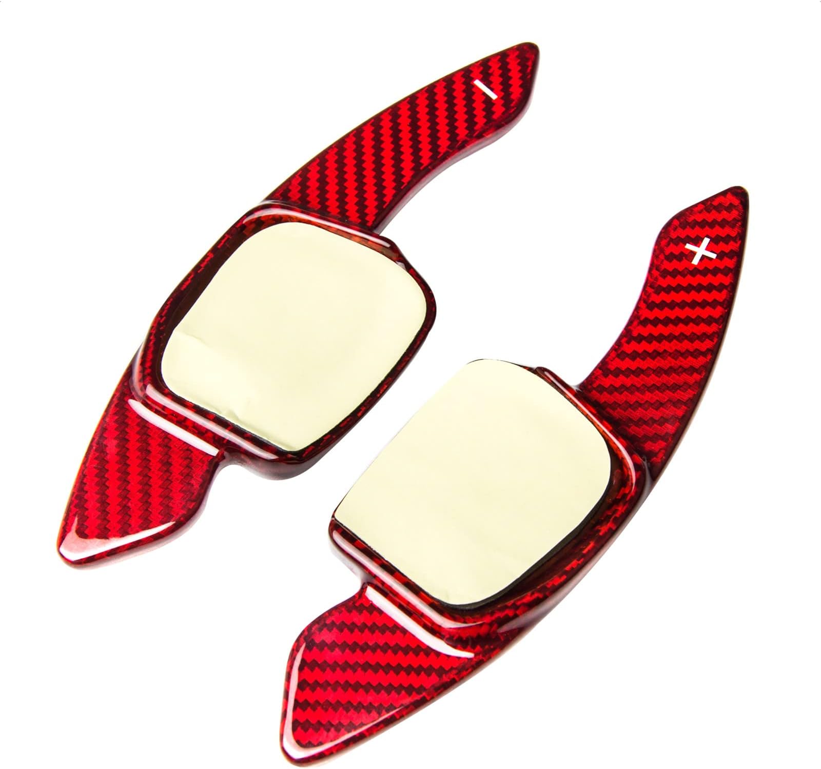 SK CUSTOM Steering Wheel Shift Paddle Extended Shifter replacement Cover Car Accessories for Gol 8 MK8 Golf 8 MK8 GTI/R/R line Carbon Fiber Car Accessories Gloss Red