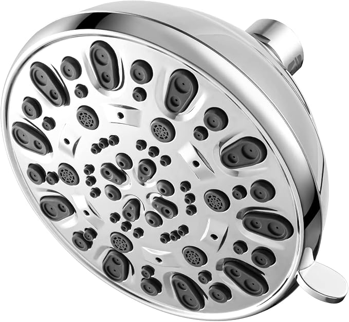 High Pressure Shower Head VMASSTONE 4.7" Rain Fixed Showerhead 7-Spray