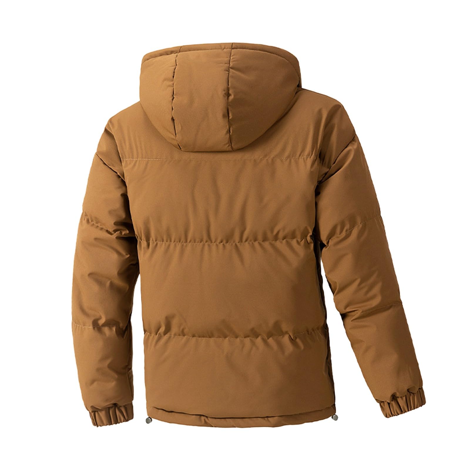 Piumino invernale classico da uomo, leggero, con cappuccio, trapuntato, isolato, imbottito, con cerniera, con tasche, per escursionismo, campeggio, viaggi