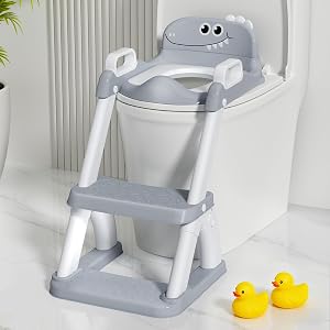 Potty Training Seat for Toddlers 2 in 1 Potty Training Toilet with Anti-Slip Pad Step Stool Toddler Toilet