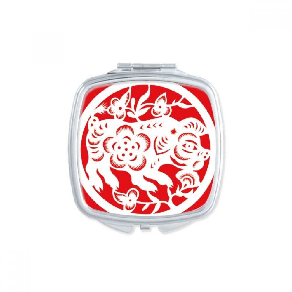 Miroir de poche cochon zodiaque DIYthinker compact pour corriger votre maquillage partout
