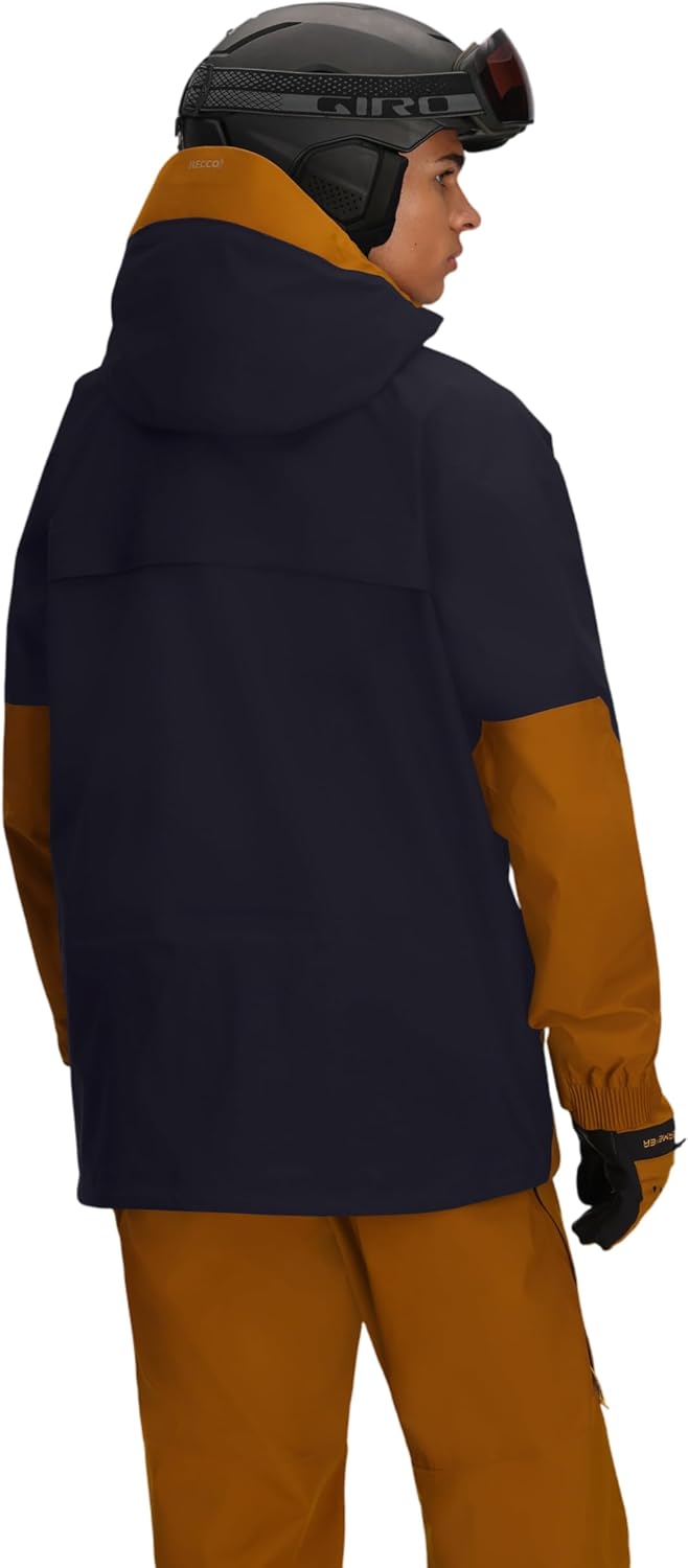 Obermeyer Mens Steibis Shell Ski Jacket, 30K mm Waterproof Breathable with 2-way Stretch