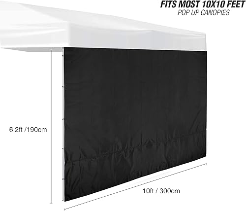 Miniatura 2 de REDCAMP Toldo instantáneo para toldo desplegable de 10 x 10 pies, 1 paquete de solo pared solar, color azul