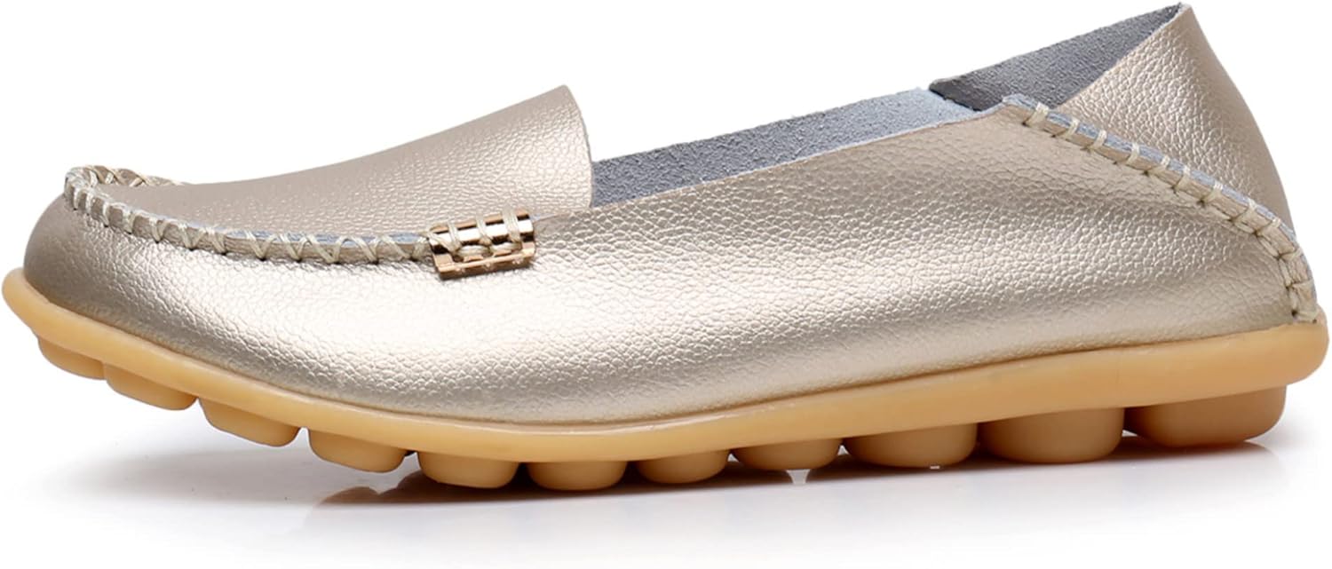 VenusCelia Women's Natural 2 Comfort Walking Flat Loafer - Image 2