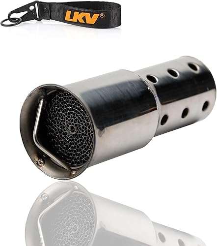 LKV Motocicleta DB Killer 2.008 in silenciador universal deflector de ruido extraíble compatible con Harley Moto Guzzi Honda Kawasaki Suzuki Yamaha