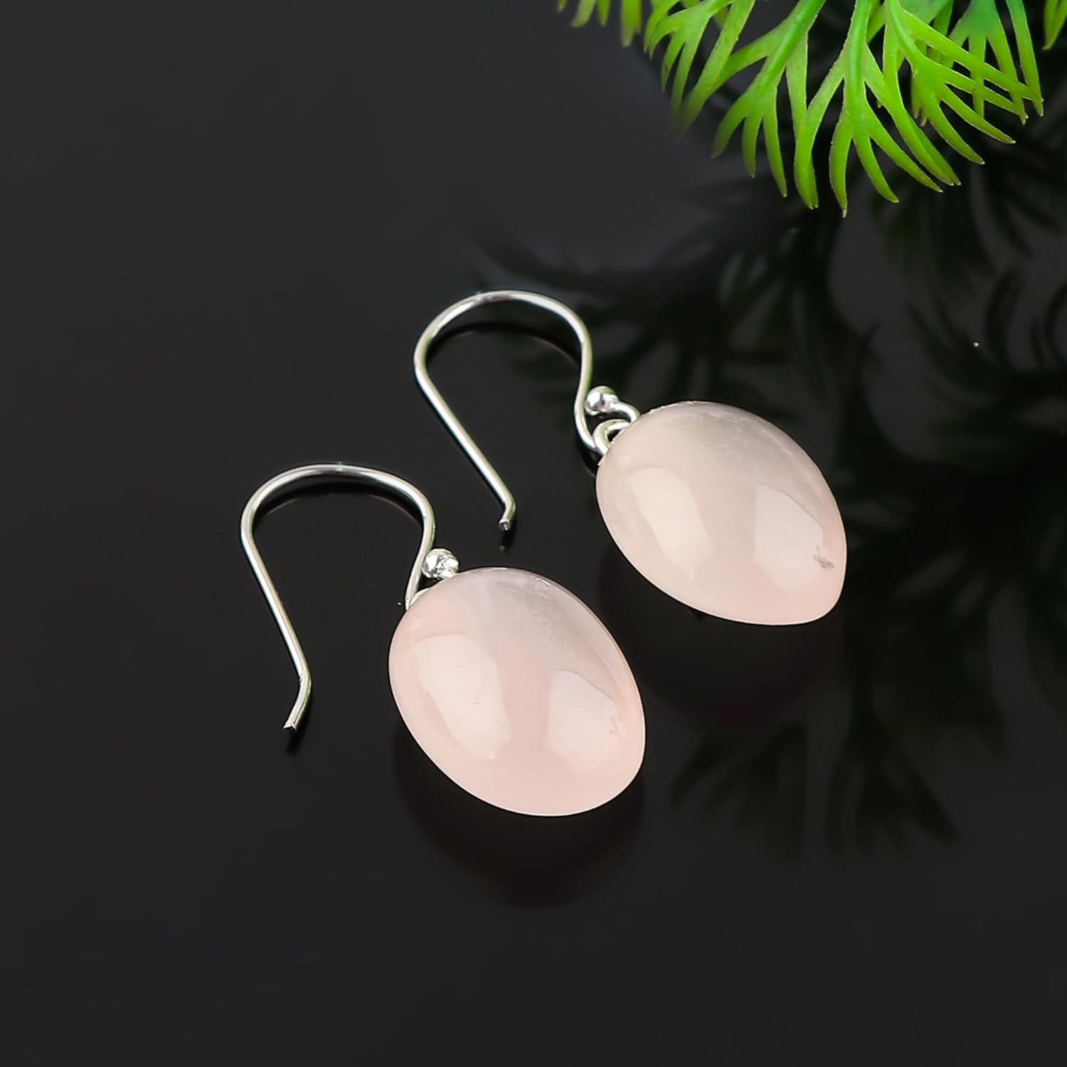 925 Sterling Silver Dainty Earrings, Natural Gemstones Plain Stones, Hypoallergenic Lightweight Jewelry, Handmade Designer Boho Earring, Healing Crystals, Christmas Gift for Women