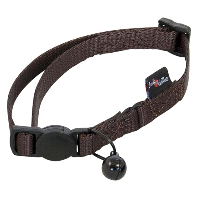 JACK AND VANILLA, Collar para Gatito de Nailon marrón, Ajustable de 17 a 24 cm