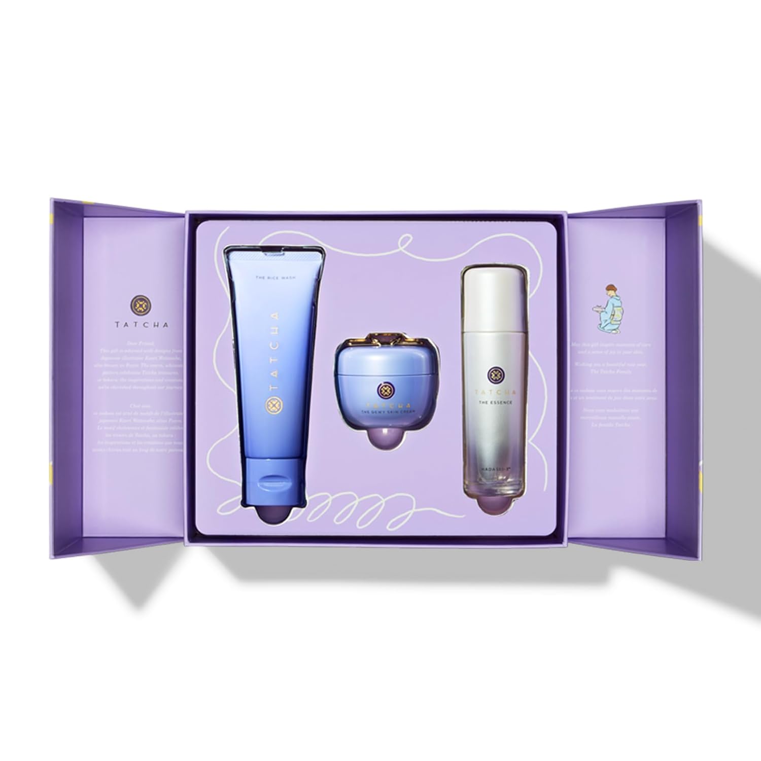 TATCHA Delightfully Dewy Set | Gift Set - The Rice Wash, The Dewy Skin Cream, and The Travel-Sized Essence ($177 Value) - Image 2