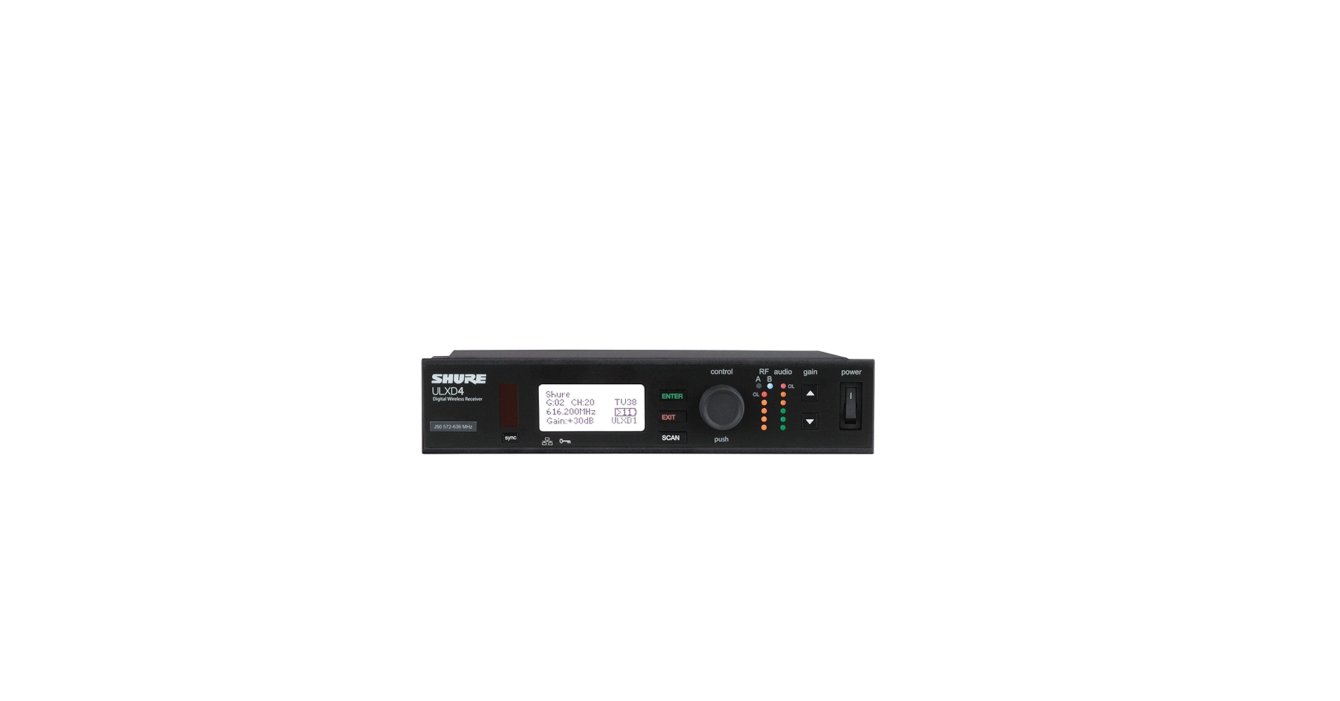 Shure ULXD4 AB デジタルワイヤレスレシーバー　800Mhz帯 Amazon.com: Shure ULXD4 Single Channel Receiver - for use