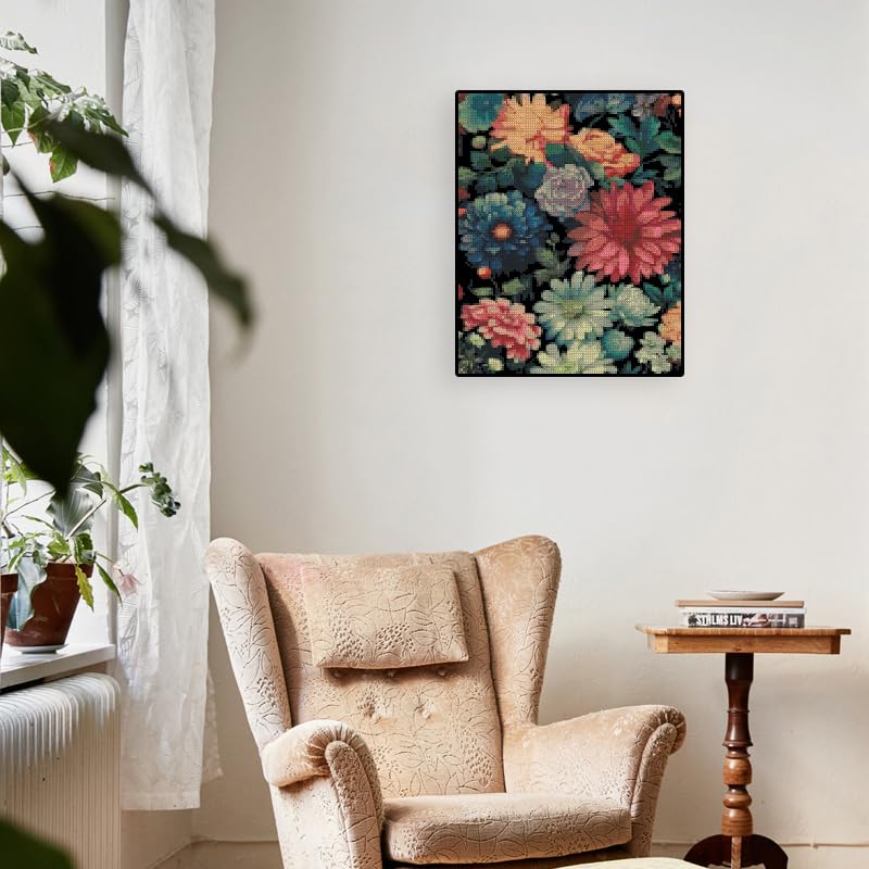 Image of Succulent Stamped Cross Stitch Kits - Needlepoint Counted Cross Stitch Kits for Beginners Adults Flowers Patterns Crossstitching Kits Dimensions Embroidery Kits Arts and Crafts (11CT Without Frame)