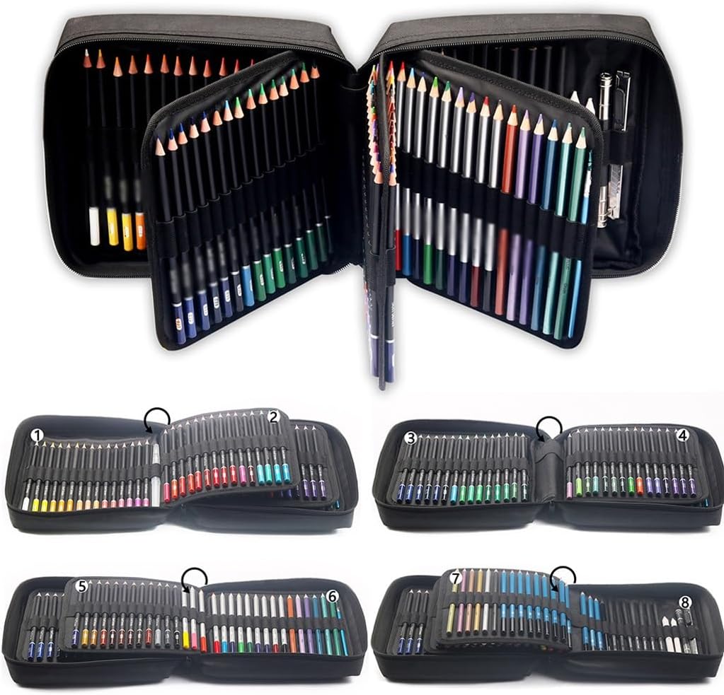 RFMHT 水溶性カラーリード 126本 メタルカラーリード スケッチ鉛筆セット、絵画セット