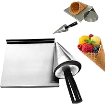 Ice Cream Waffle Cone Roller - Stainless Steel Ice Cream Mold Waffle Nonstick Waffle Cone Maker for Bakeries, Restaurant, Home Kitchen
