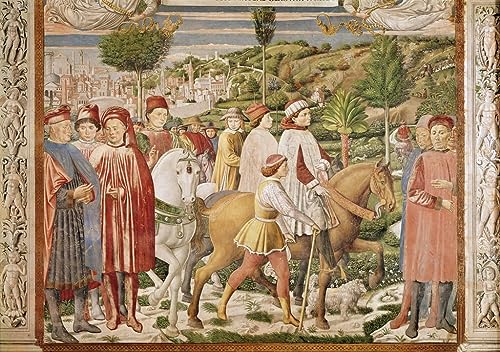 Toile Benozzo Gozzoli St Augustin part pour Milan 60x90cm