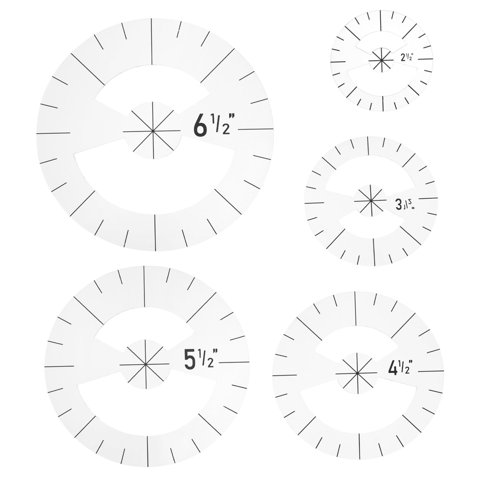 HOMSFOU 3 Set Modello Di Righello Per Patchwork Righelli Per Quilting Righello Per Patchwork Fai Da Te Righelli Per Il Taglio Di Vestiti Modello Per Quilting Per 5 pezzi*3
