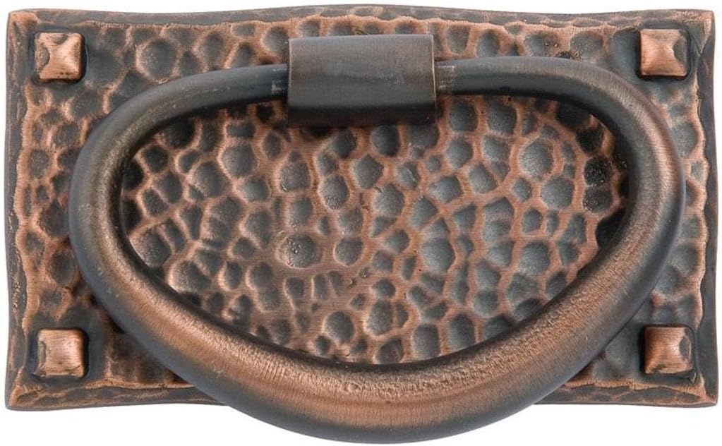 Emtek 86041US10B Hammered Oval Pull 3 X 1, Oil Rubbed Bronze